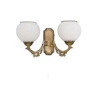 Бра с выключателем A 8650/2  Reccagni Angelo белый 2 лампы, основание античное бронза в стиле классический 